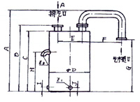 2SK-6P1、2SK-12P1、2SK-20P1、2SK-30P1配氣水分離器外形及安裝尺寸 