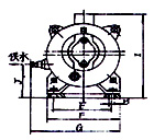 2SK-0.4、2SK-0.8兩級不環(huán)真空泵外形及安裝尺寸